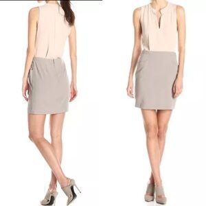 BCBGMAXAZRIA MOSS COMBO MIRYAM SLEEVELESS DRESS ZBA61D74/M618A